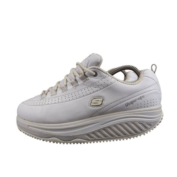 Skechers Shoes Womens 9 Shape Up Sneaker Work Slip Resistant Leather White Retro - Picture 5 of 16